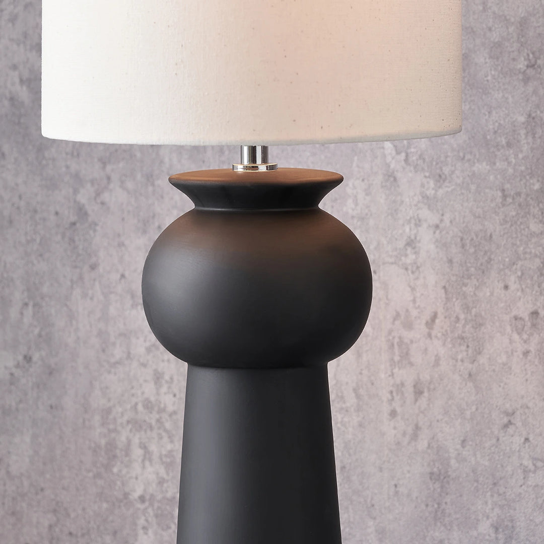 Sloane Contemporary Ceramic Table Lamp - Black