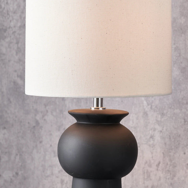 Sloane Contemporary Ceramic Table Lamp - Black