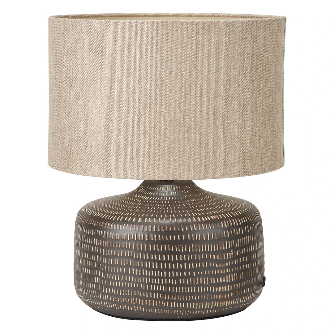 Kai Textured Ceramic Table Lamp - Earth
