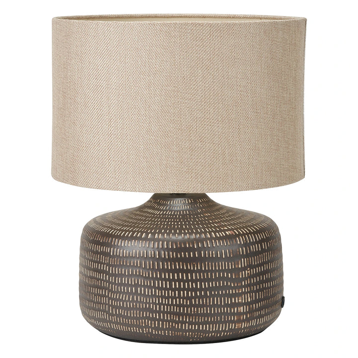 Kai Textured Ceramic Table Lamp - Earth