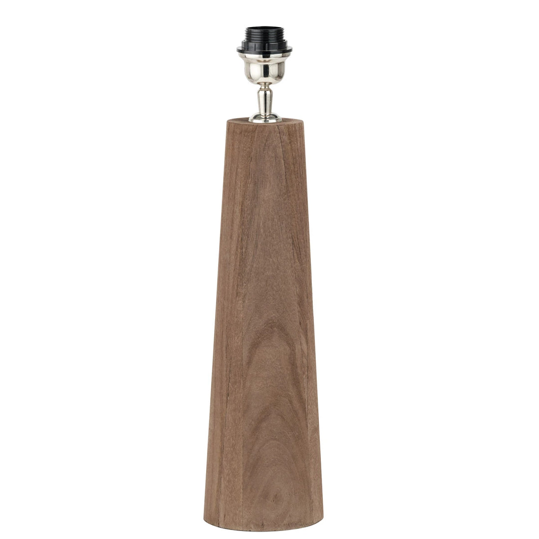 Esha Natural Conical Wood Table Lamp - Pistachio Green