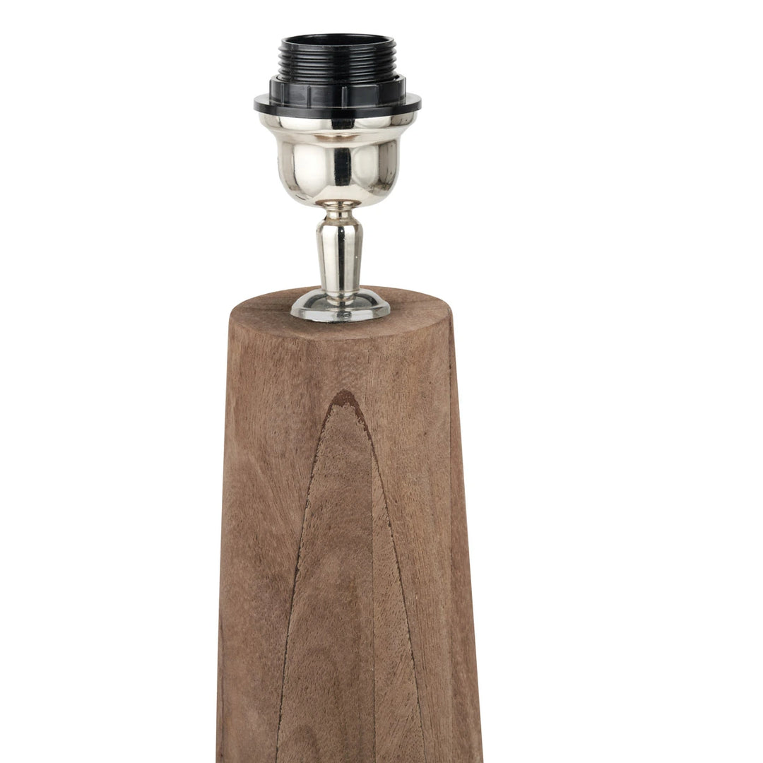 Esha Natural Conical Wood Table Lamp - Pistachio Green