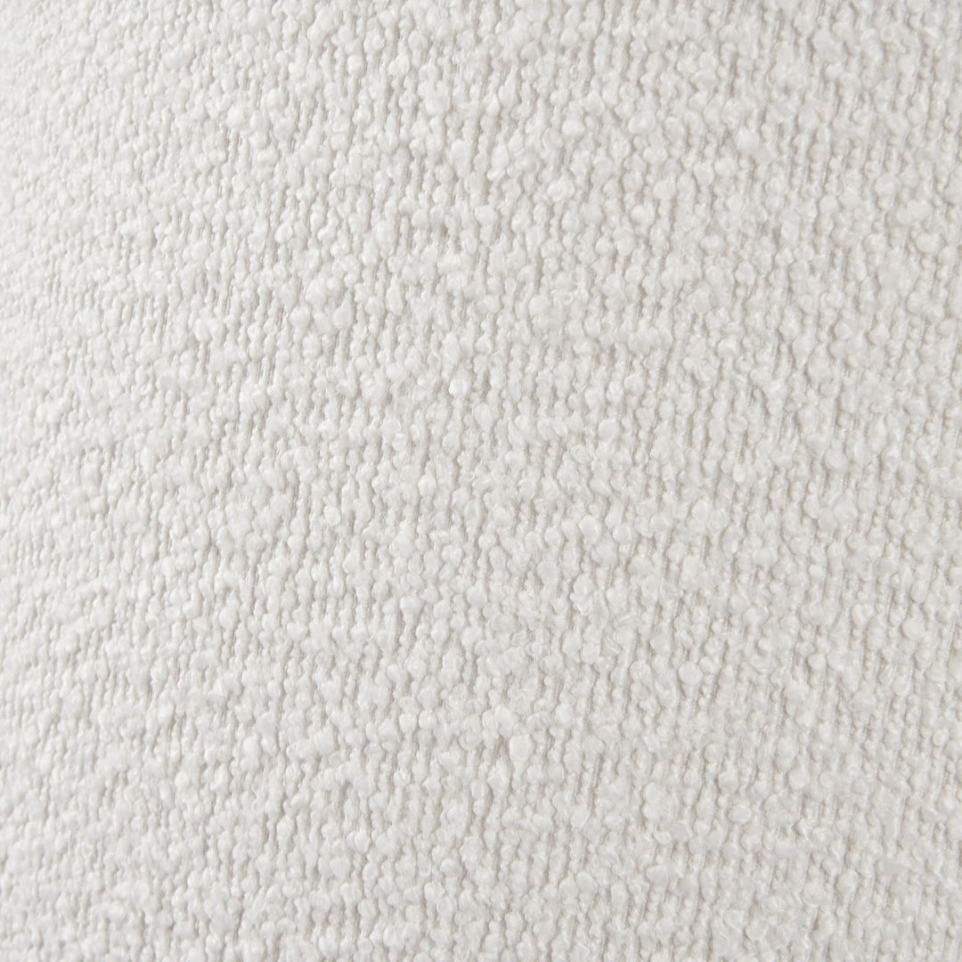 Esha Natural Conical Wood Table Lamp - White Boucle