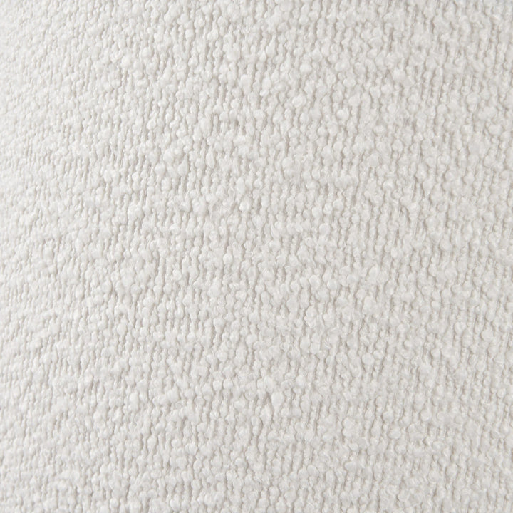 Esha Natural Conical Wood Table Lamp - White Boucle