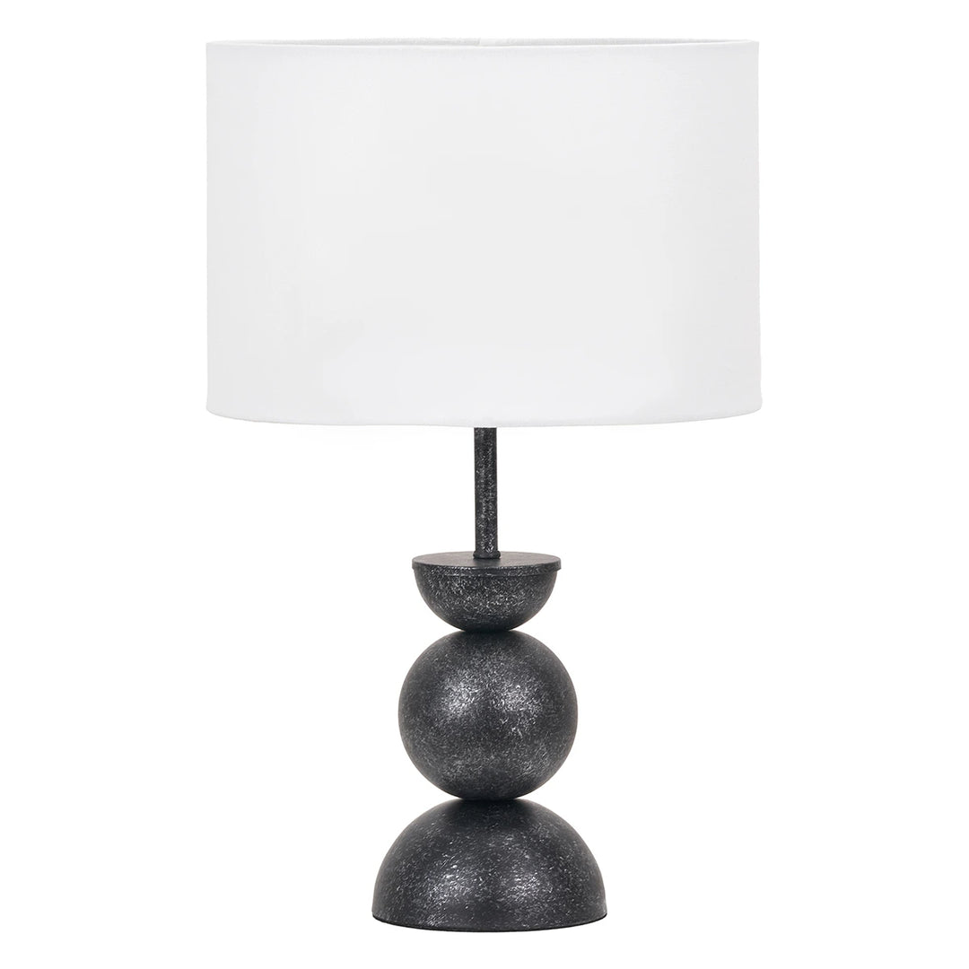 Vala Textured Effect Ball Table Lamp - Graphite