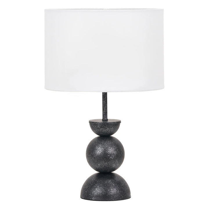 Vala Textured Effect Ball Table Lamp - Graphite