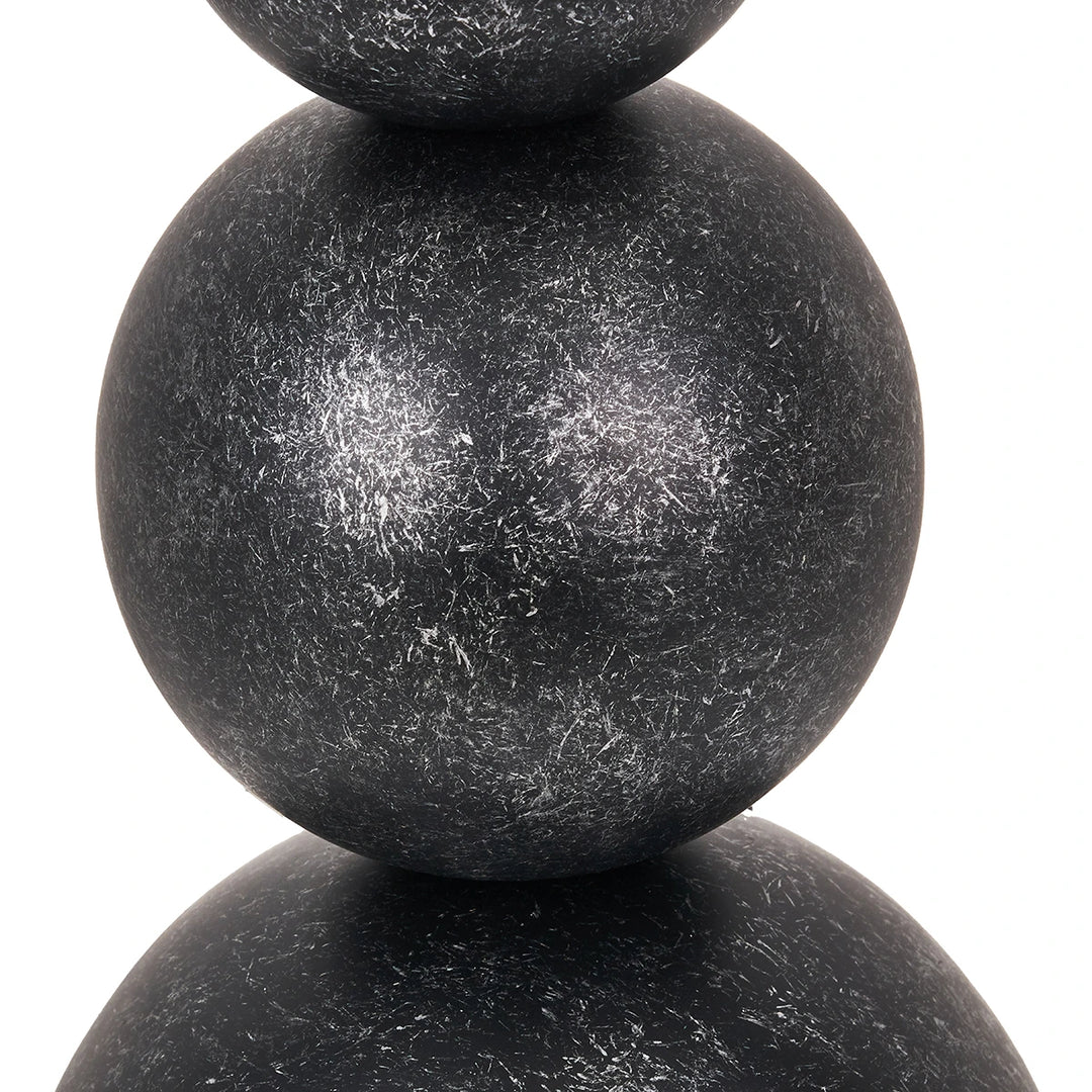 Vala Textured Effect Ball Table Lamp - Graphite