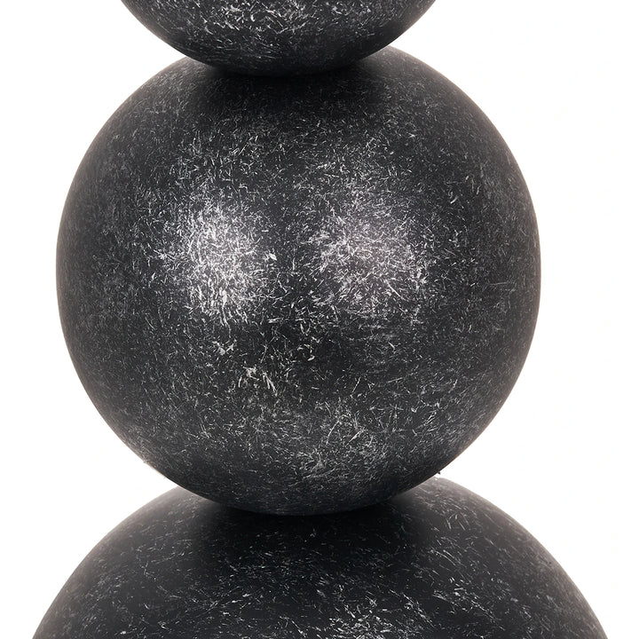 Vala Textured Effect Ball Table Lamp - Graphite