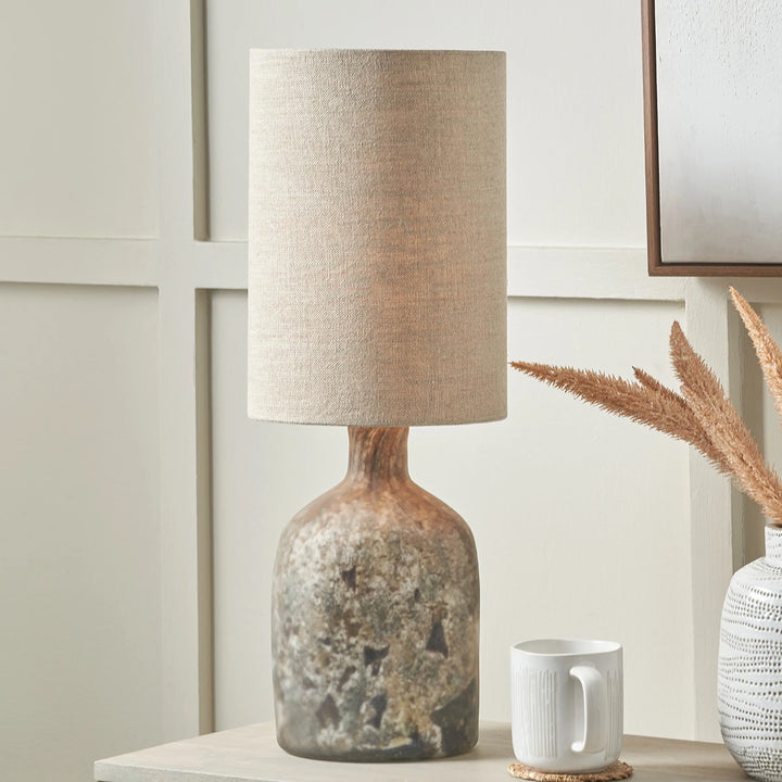 Palmino Organic Glass Bottle Table Lamp
