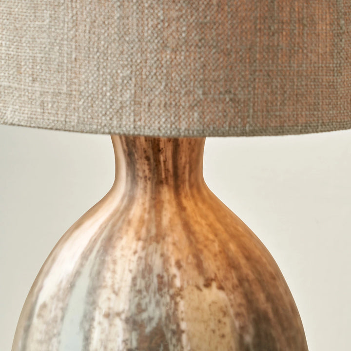 Palmino Tall Organic Glass Bottle Table Lamp