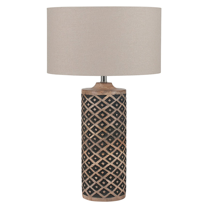 Olivia's Paloma Tall Wooden Diamond Table Lamp | Outlet