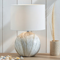 Olivia's Dusk Stone Effect Ceramic Table Lamp in Grey