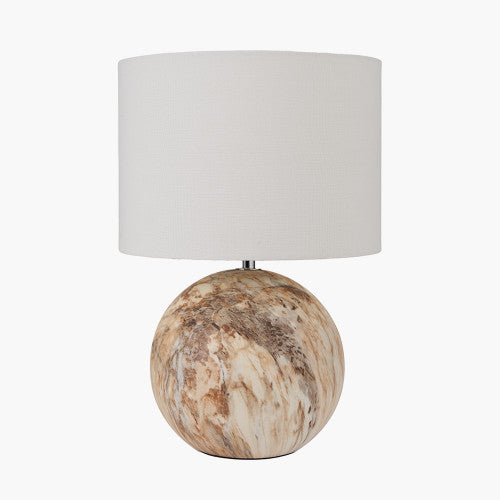 Olivia's Dusk Stone Effect Ceramic Table Lamp in Natural