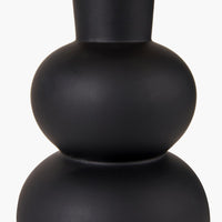 Olivia's Luna Curved Bottle Ceramic Table Lamp in Black