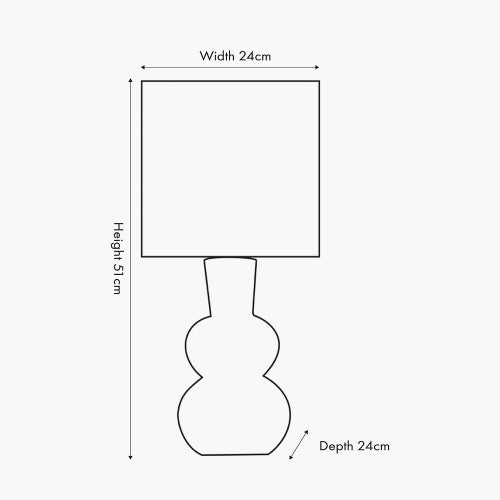 Luna Curved Bottle Ceramic Table Lamp - Black Pacific Lifestyle 5