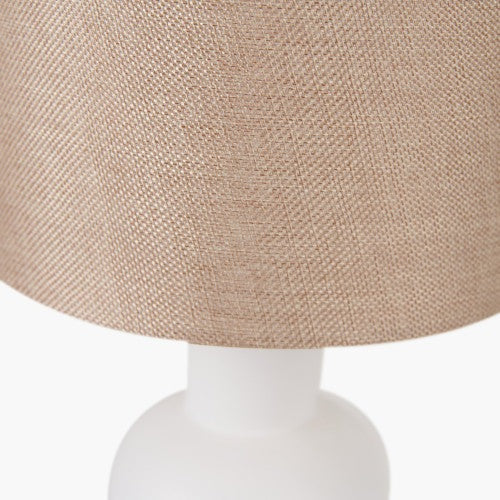 Olivia's Luna Curved Bottle Ceramic Table Lamp in White