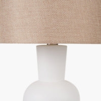 Olivia's Luna Curved Bottle Ceramic Table Lamp in White