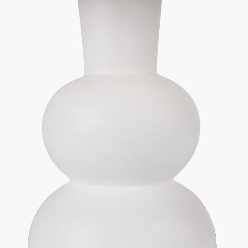 Olivia's Luna Curved Bottle Ceramic Table Lamp in White