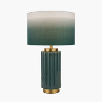 Olivia's Saphira Scalloped Ceramic Table Lamp in Green