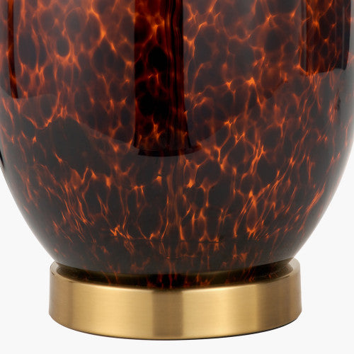  Pacific Lifestyle-Olivia's Lucinda Tortoiseshell Glass Table Lamp-Brown   637 