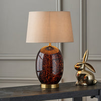 Olivia's Lucinda Tortoiseshell Glass Table Lamp