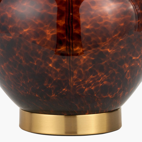  Pacific Lifestyle-Olivia's Lucinda Tortoiseshell Glass Table Lamp-Brown   701 
