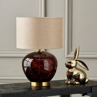 Olivia's Lucinda Tortoiseshell Glass Table Lamp