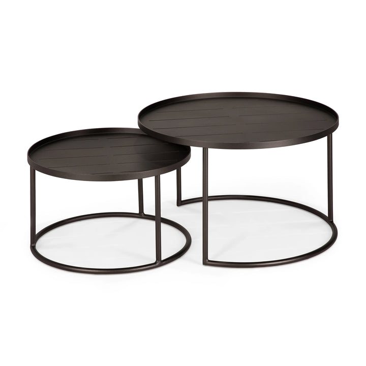 Outdoor Tray Coffee Table Set - Dark Bronze