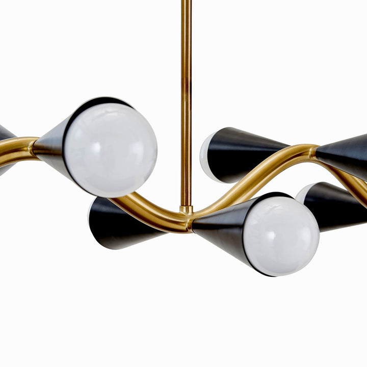 Caracas Wave Chandelier - Black & White Design Maven 5