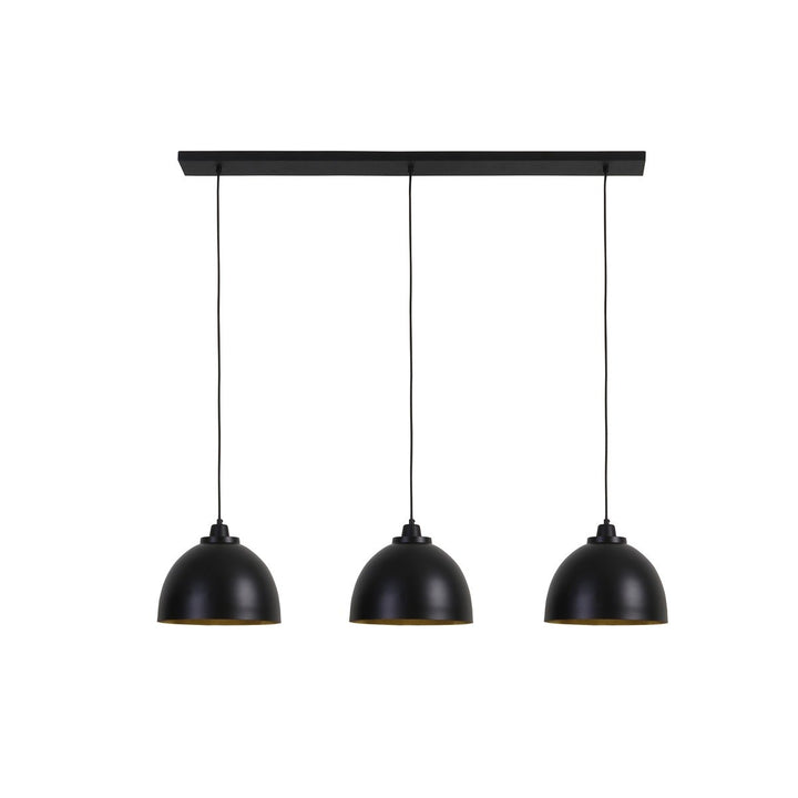 Kylie 3 Light Pendant Light - Black & Gold Light & Living 1