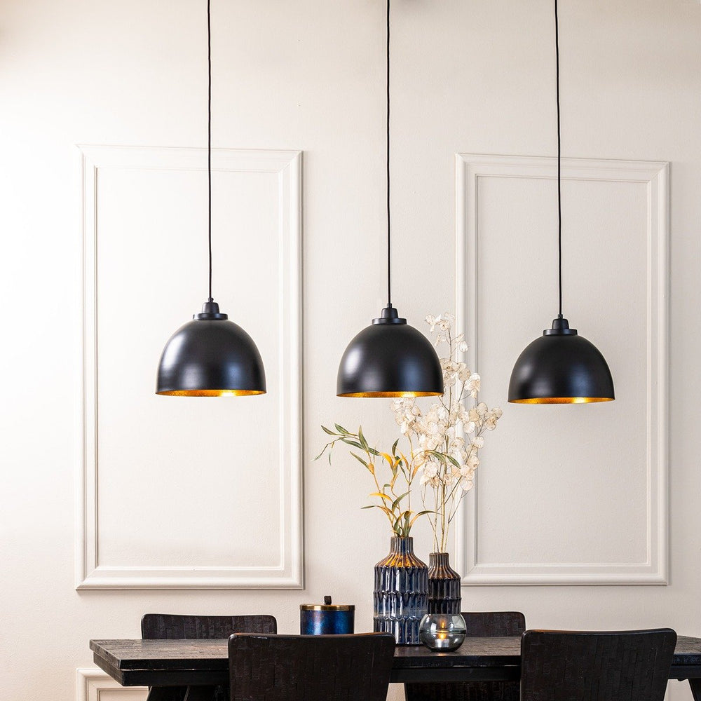Kylie 3 Light Pendant Light - Black & Gold Light & Living 2