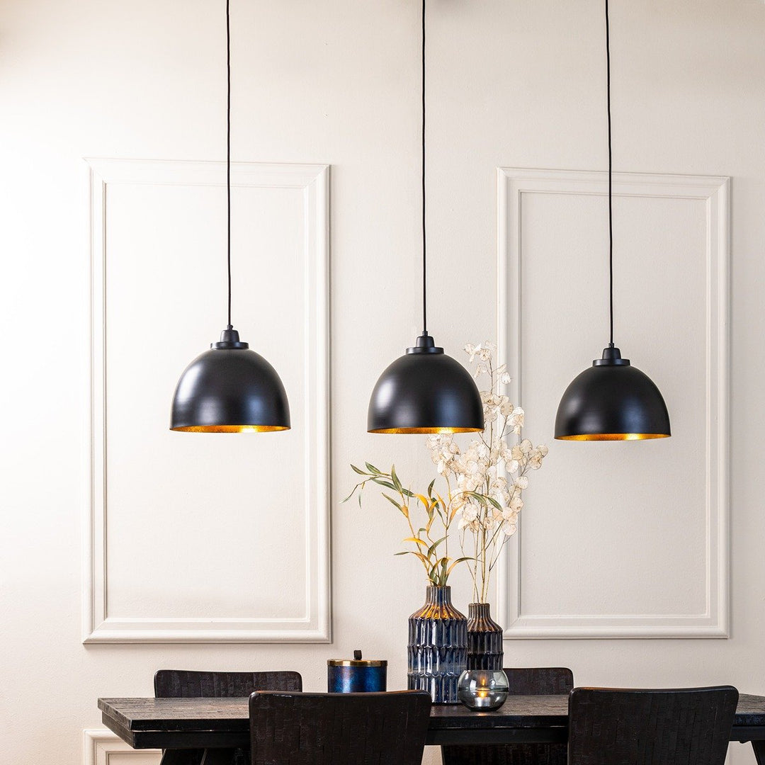 Kylie 3 Light Pendant Light - Black & Gold Light & Living 2