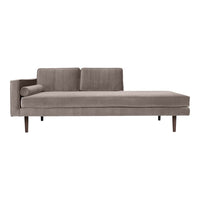 Broste Copenhagen Wind Chaise Longue Left Sided in Light Grey