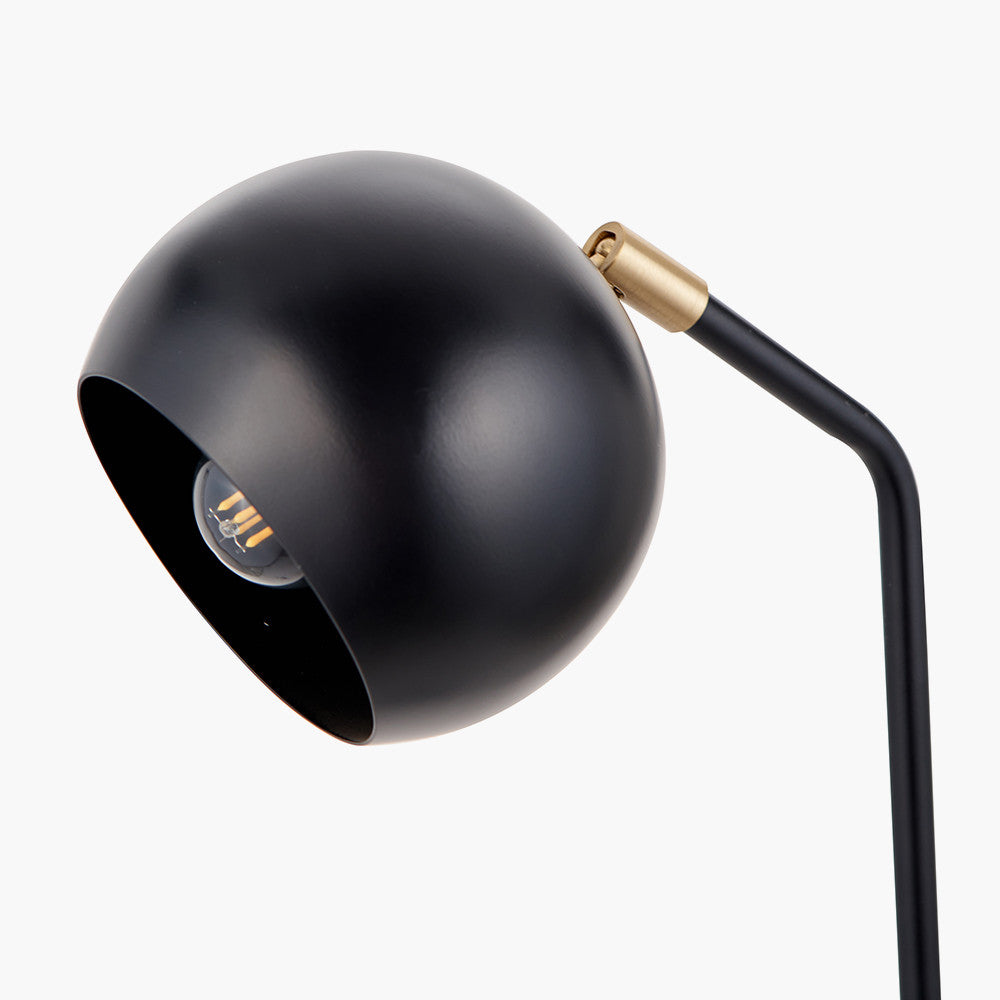 Olivia's Equinox Metal 2 Head Floor Lamp in Black