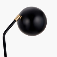 Olivia's Equinox Metal 2 Head Floor Lamp in Black