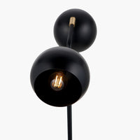 Olivia's Equinox Metal 2 Head Floor Lamp in Black