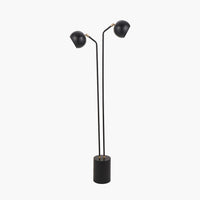 Olivia's Equinox Metal 2 Head Floor Lamp in Black