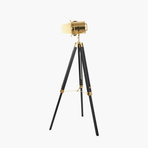  Pacific Lifestyle-Olivia's Stanley Tripod Floor Lamp in Gold and Black-Black 733 