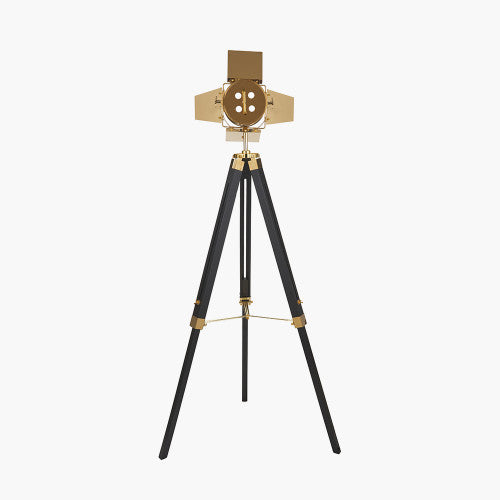  Pacific Lifestyle-Olivia's Stanley Tripod Floor Lamp in Gold and Black-Black 341 