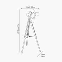 Olivia's Stanley Tripod Floor Lamp in Silver and Black