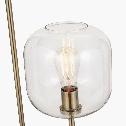 Olivia's Arna Black Metal & Glass Floor Lamp