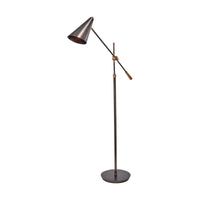 Olivia's Emiliano Antique Bronze and Brass Adjustable Floor Lamp