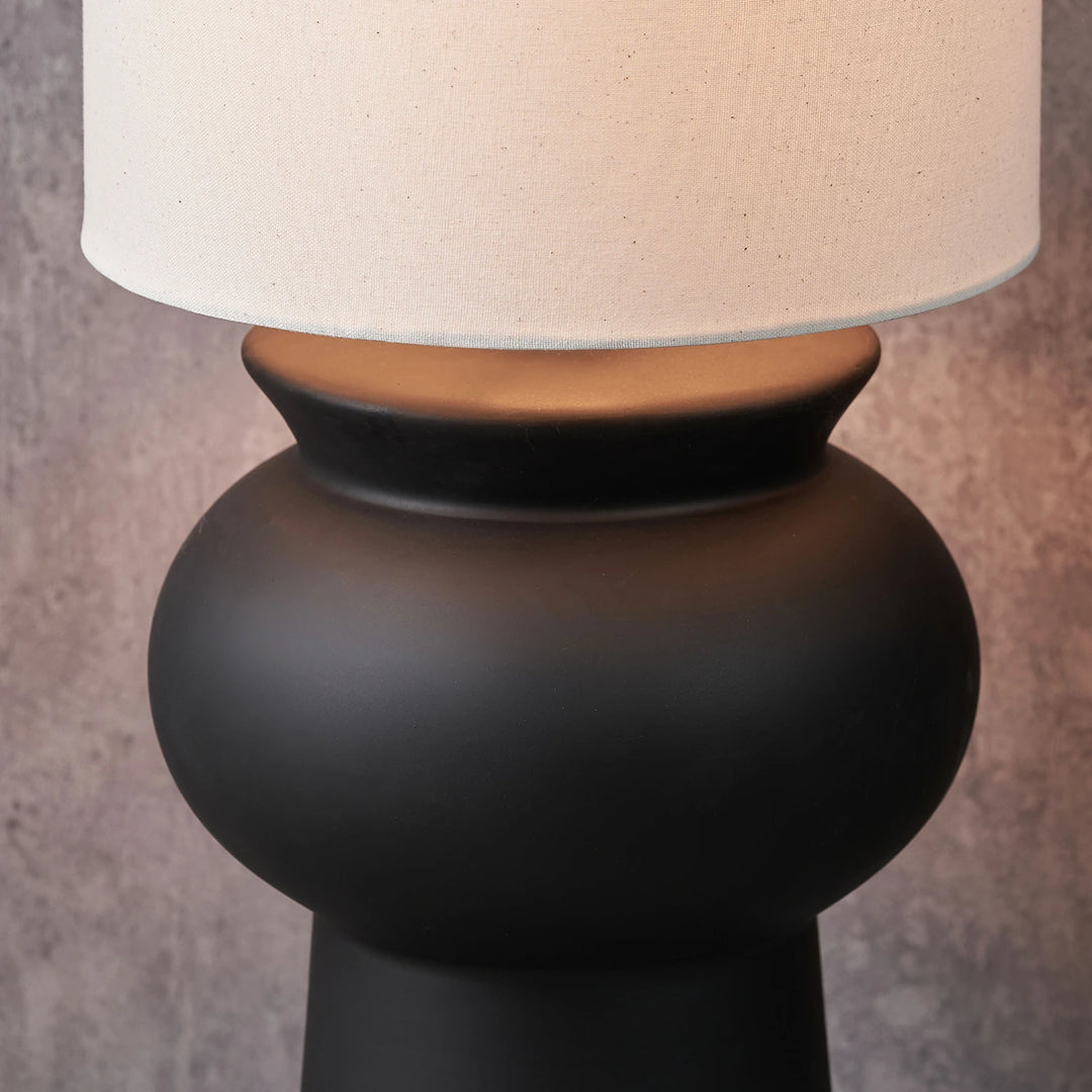 Sloane Contemporary Ceramic Floor Lamp - Black