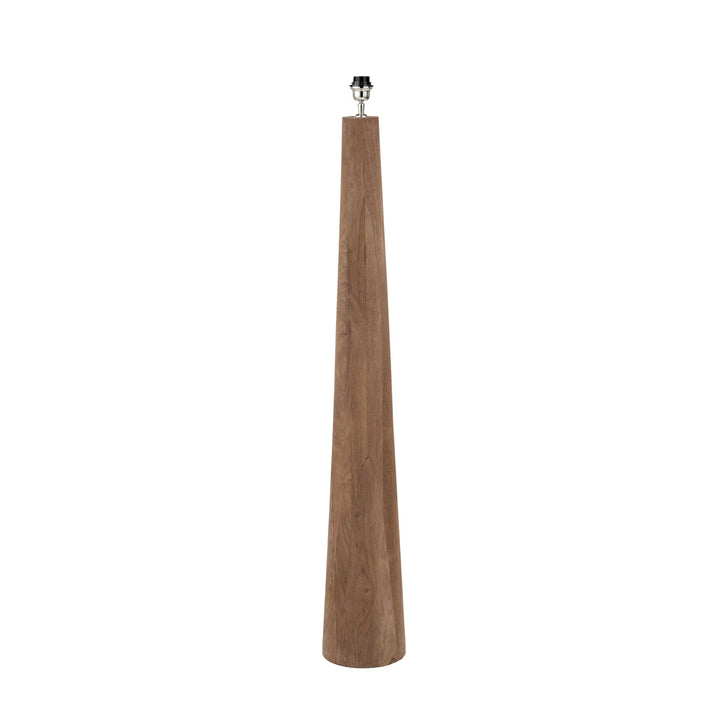 Esha Natural Conical Wood Floor Lamp - Natural Linen