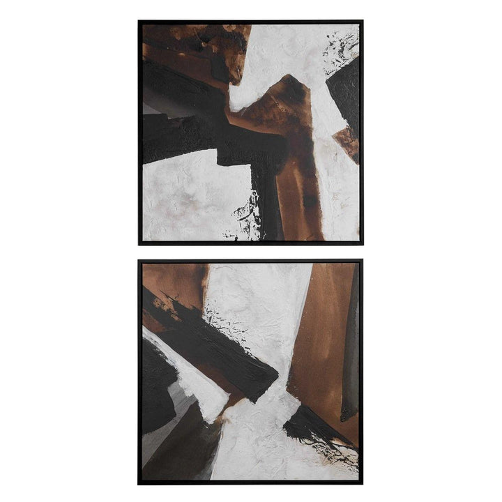 Tactile Inspiration Set of 2 Framed Abstract Art
