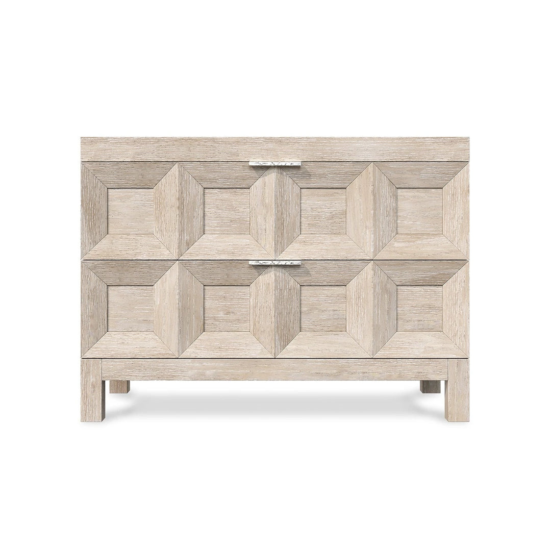 Prado Geometric 2 Drawer Nightstand