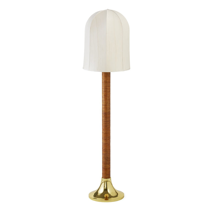Riviera Dome Floor Lamp - Rattan & Brass Design Maven 1