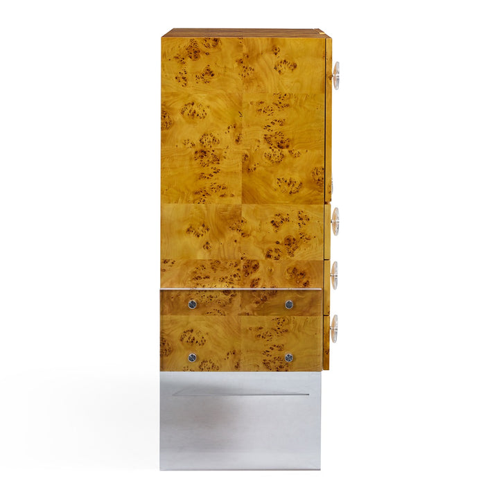 Bond Bar Cabinet - Burled Mappa Wood Design Maven 8