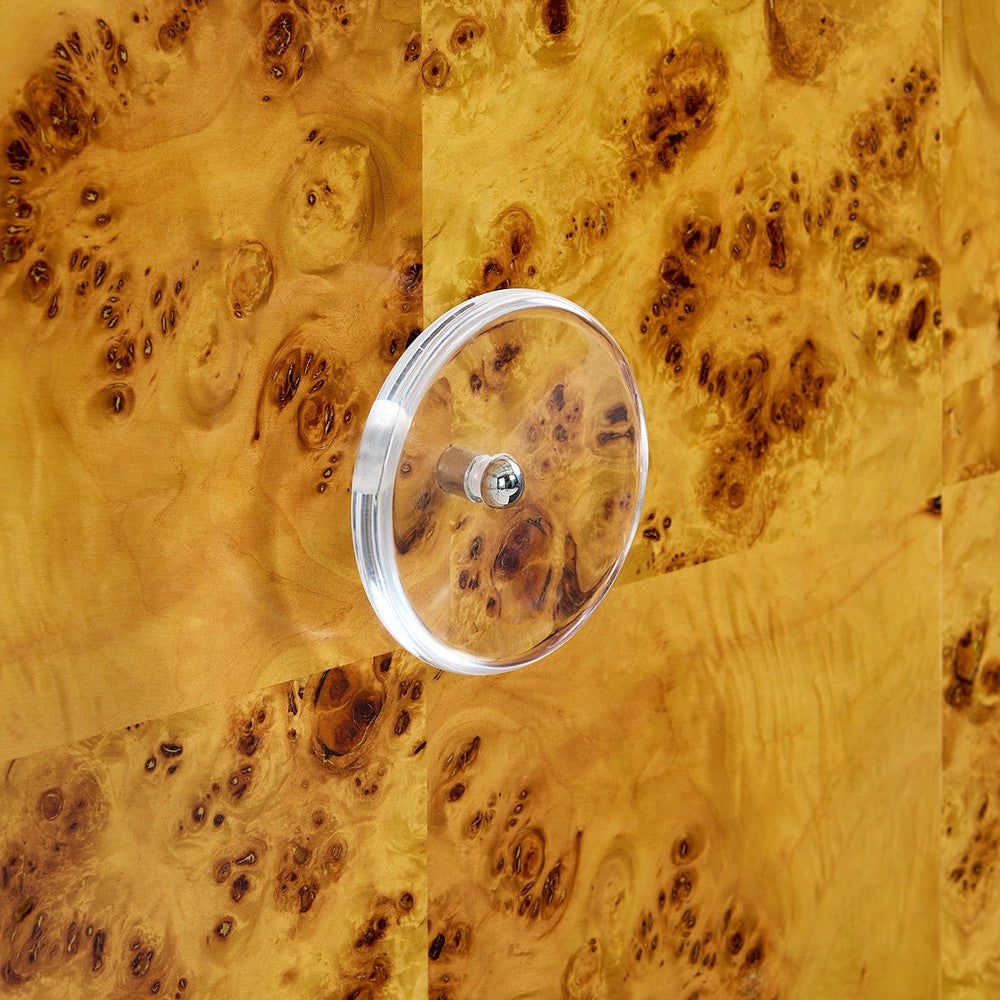 Bond Bar Cabinet - Burled Mappa Wood Design Maven 9