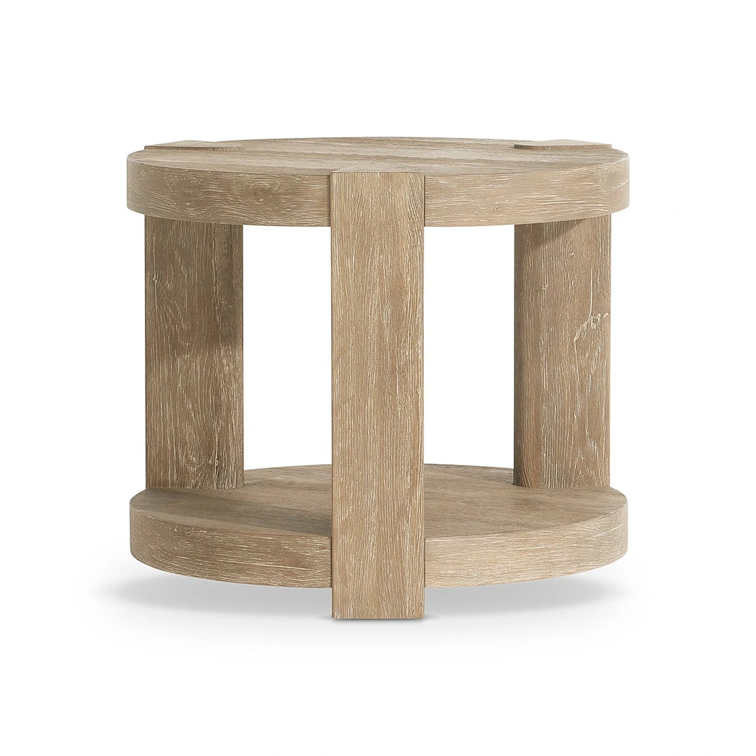 Tribeca Round Side Table - White Oak